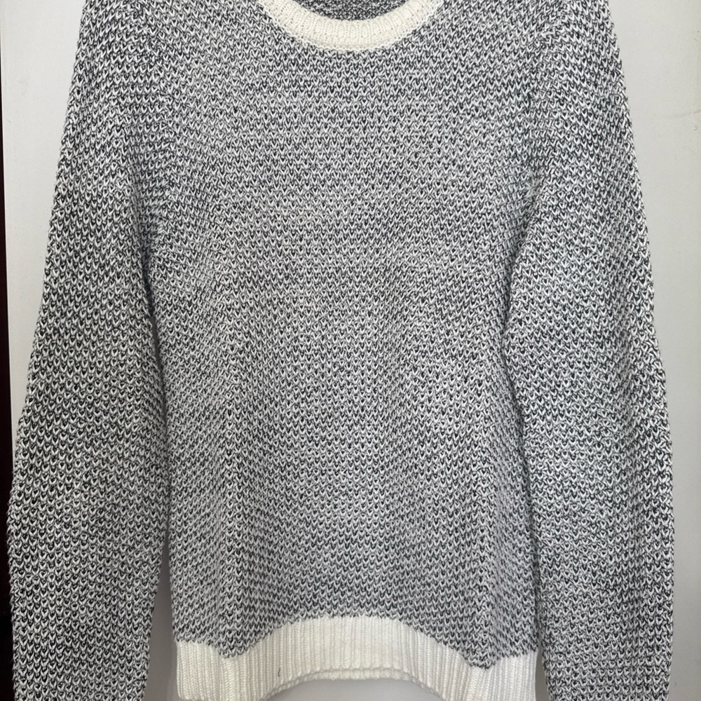 Express Black and Cream Knit Sweater